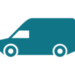 Icon of a delivery van representing the shipping of NeurOptimal brain training systems